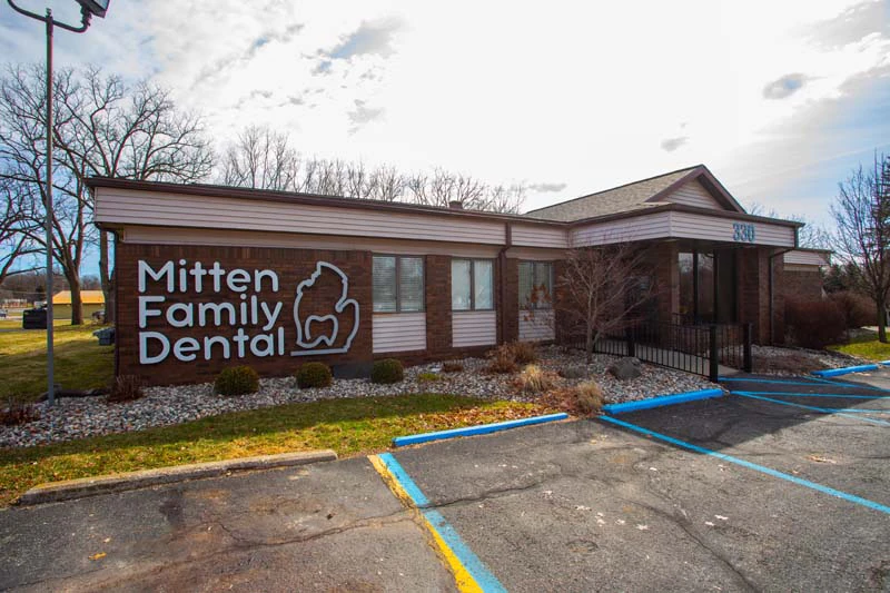 The office of Mitten Family Dental in Ionia MI. 