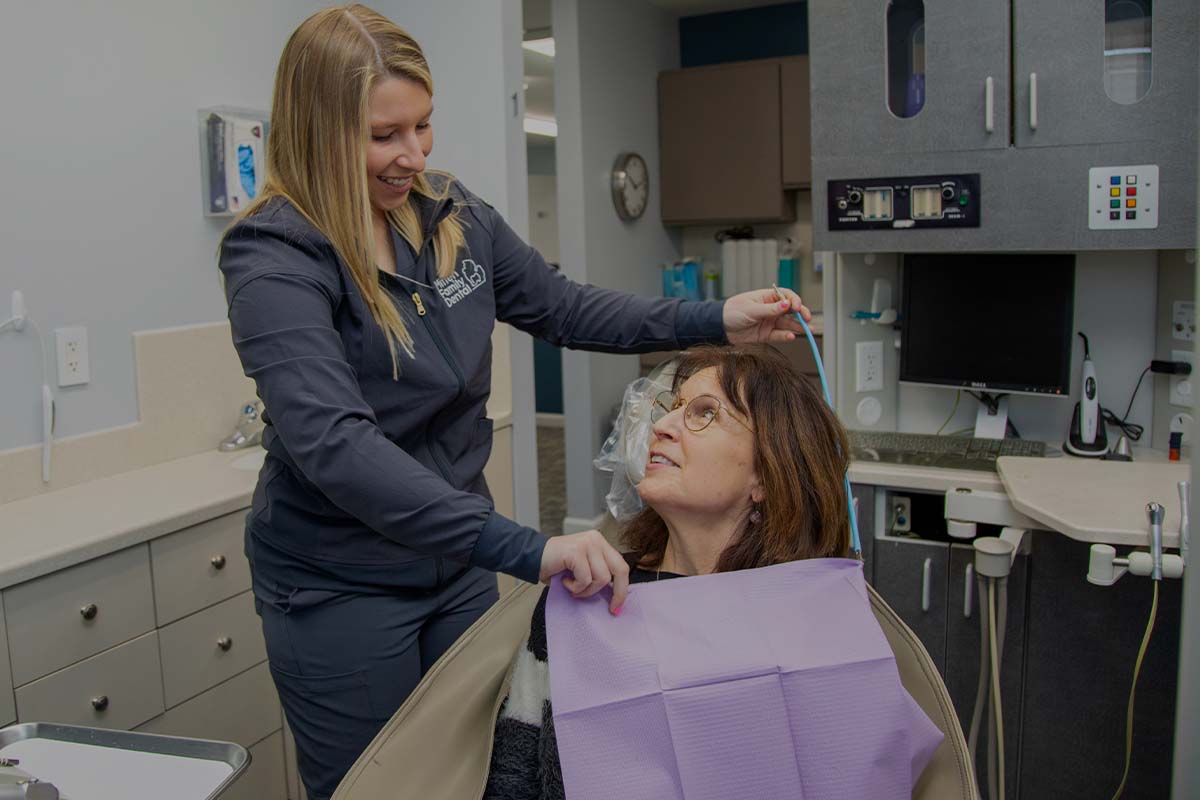 patient during their appointment at Mitten Family Dental